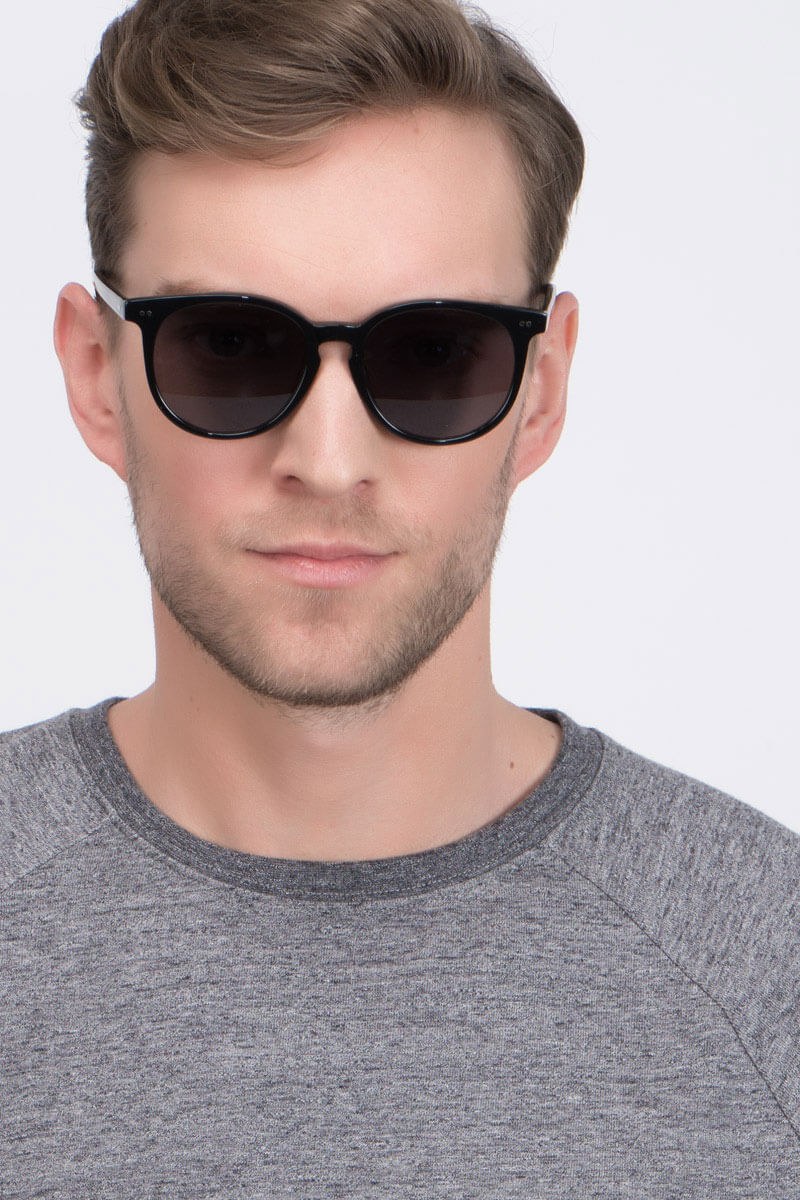 Meraki - Round Black Frame Prescription Sunglasses | Eyebuydirect