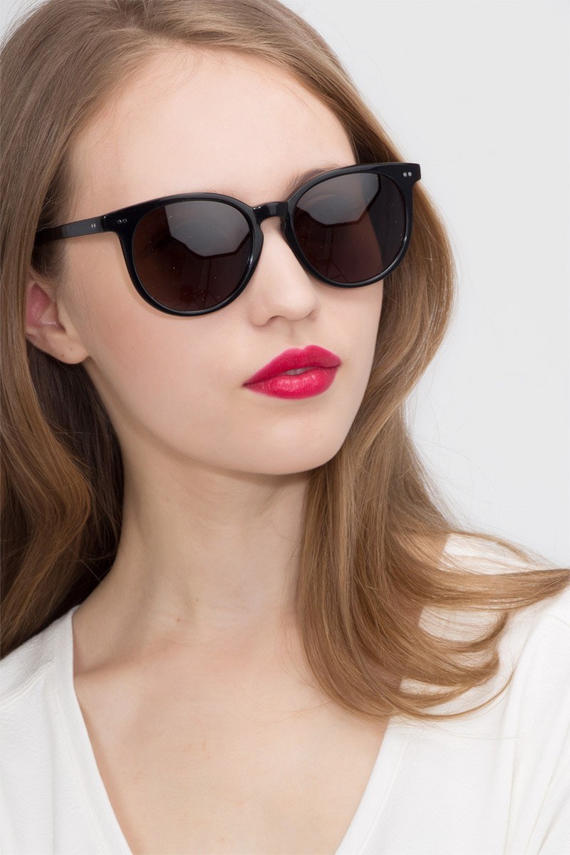 Meraki - Round Black Frame Prescription Sunglasses | Eyebuydirect