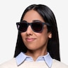 Malibu Matte Black AcétateSoleil de Lunette de vue pour Femmes d'EyeBuyDirect