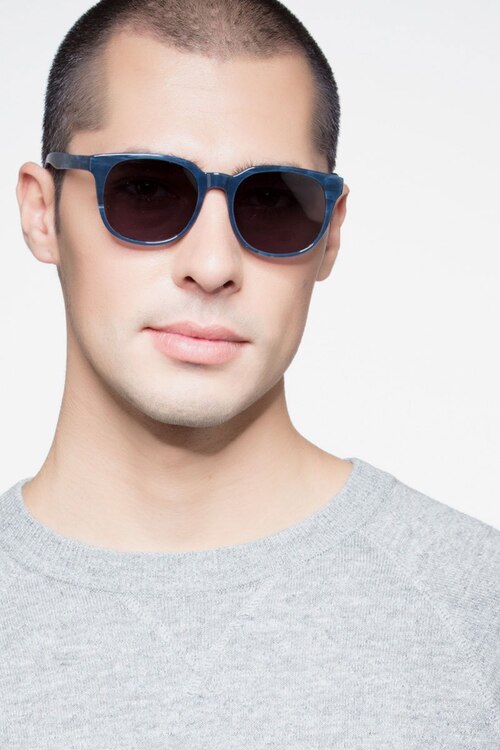 Tempest Blue AcetateSunglass Frames for Men from EyeBuyDirect