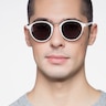 Millenium White PlasticSunglass Frames for Men from EyeBuyDirect