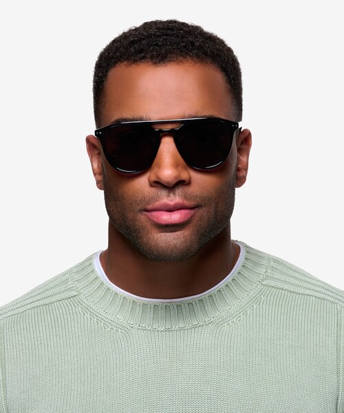 Meadow Black PlasticSunglass Frames for Men from EyeBuyDirect