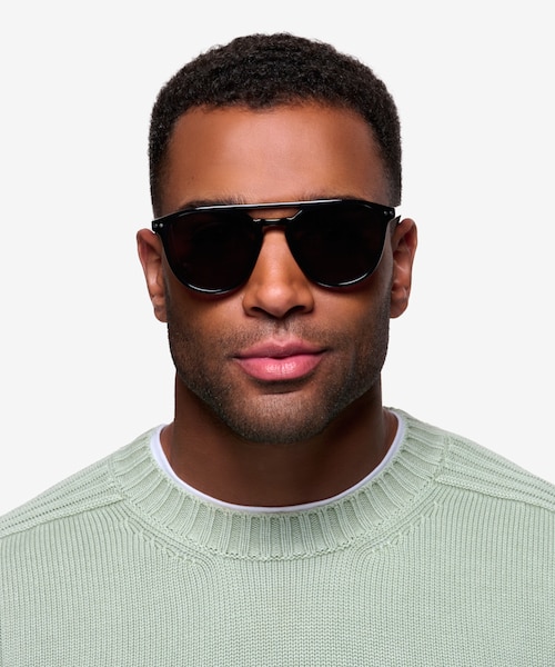 Meadow Black PlasticSunglass Frames for Men from EyeBuyDirect