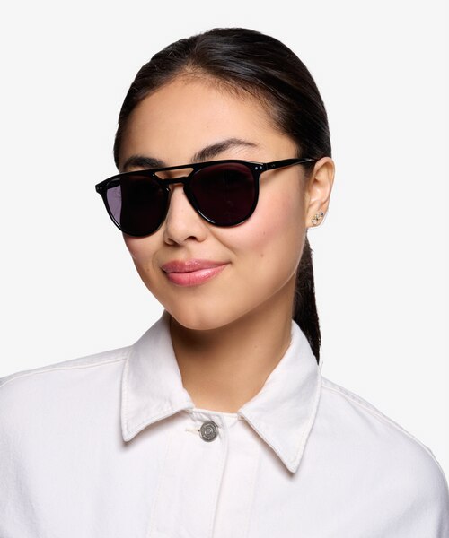 Meadow Black PlasticSunglass Frames for Women from EyeBuyDirect