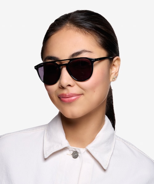 Meadow Black PlasticSunglass Frames for Women from EyeBuyDirect