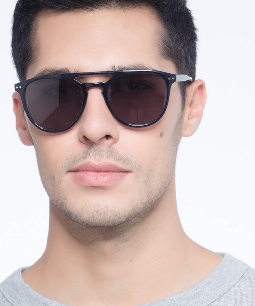 Meadow Navy PlasticSunglass Frames for Men from EyeBuyDirect
