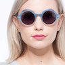 Solstice Blue Clear PlasticSunglass Frames for Women from EyeBuyDirect
