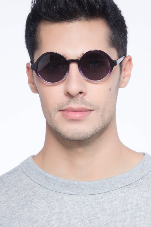 Solstice Purple Clear PlasticSunglass Frames for Men from EyeBuyDirect