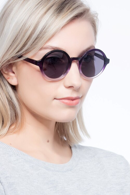Solstice Purple Clear PlasticSunglass Frames for Women from EyeBuyDirect