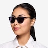 Cartel Clear Navy PlasticSunglass Frames for Women from EyeBuyDirect