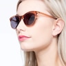 Cartel Clear Brown PlasticSunglass Frames for Women from EyeBuyDirect