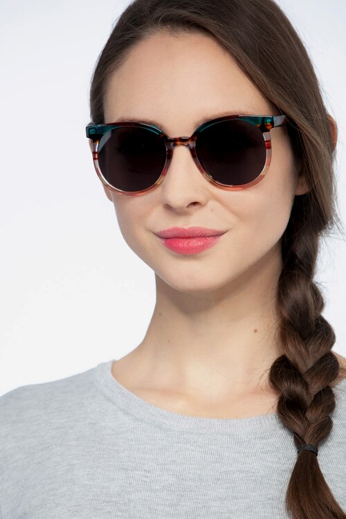 Valence Red Green AcetateSunglass Frames for Women from EyeBuyDirect
