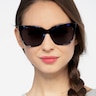 Vamp Blue Floral AcetateSunglass Frames for Women from EyeBuyDirect
