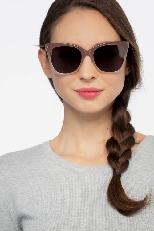 Vamp Brun AcétateSoleil de Lunette de vue pour Femmes d'EyeBuyDirect