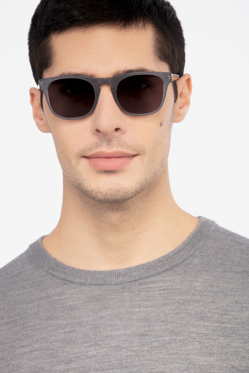 Daikon Square Gray Frame Sunglasses For Men Eyebuydirect