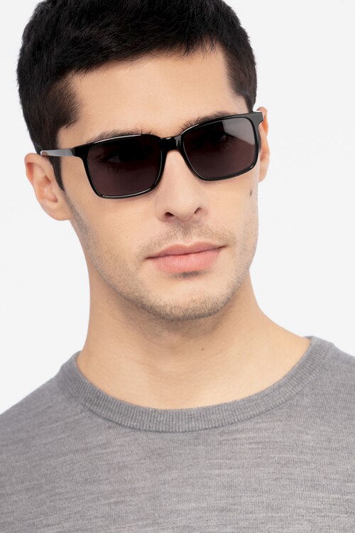 Epoch Noir AcétateSoleil de Lunette de vue pour Hommes d'EyeBuyDirect