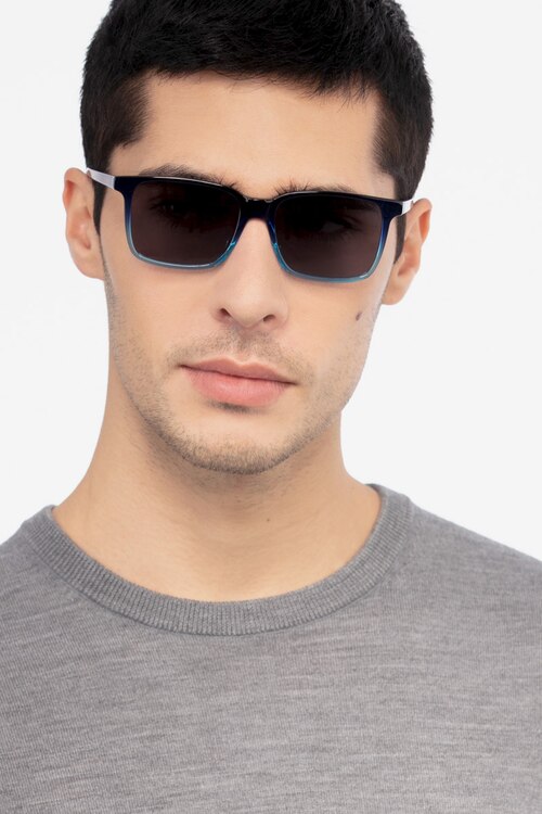 Epoch Blue AcetateSunglass Frames for Men from EyeBuyDirect