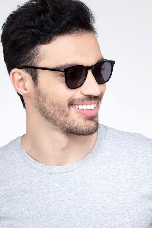 Safari Black AcetateSunglass Frames for Men from EyeBuyDirect