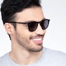 Safari Black AcetateSunglass Frames for Men from EyeBuyDirect