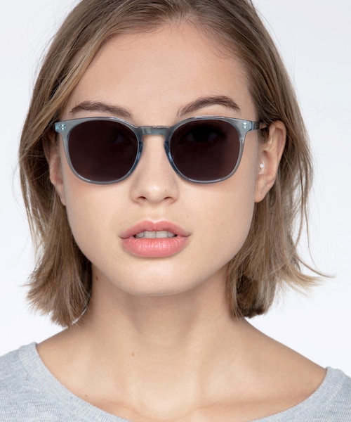 Safari Clear Blue AcetateSunglass Frames for Women from EyeBuyDirect