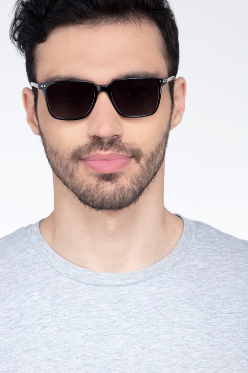 Luck Black AcetateSunglass Frames for Men from EyeBuyDirect