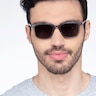 Luck Clear Gray AcetateSunglass Frames for Men from EyeBuyDirect