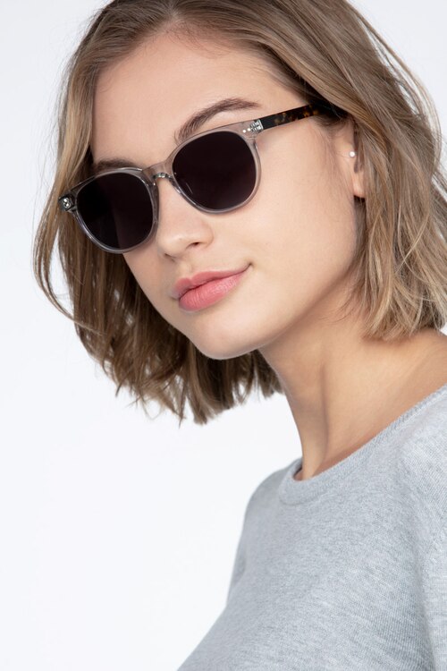 Sol Gray Clear AcetateSunglass Frames for Women from EyeBuyDirect