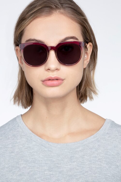 Queen Red Clear AcetateSunglass Frames for Women from EyeBuyDirect