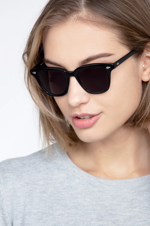 Sao Paulo Black AcetateSunglass Frames for Women from EyeBuyDirect