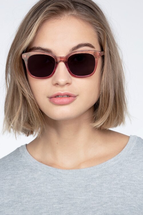 Quartz Pink AcetateSunglass Frames for Women from EyeBuyDirect