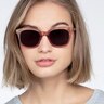 Quartz Pink AcetateSunglass Frames for Women from EyeBuyDirect