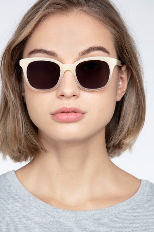 Quartz Ivory AcetateSunglass Frames for Women from EyeBuyDirect