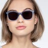 Quartz Blue AcetateSunglass Frames for Women from EyeBuyDirect