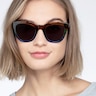Tropic Brown Striped AcetateSunglass Frames for Women from EyeBuyDirect