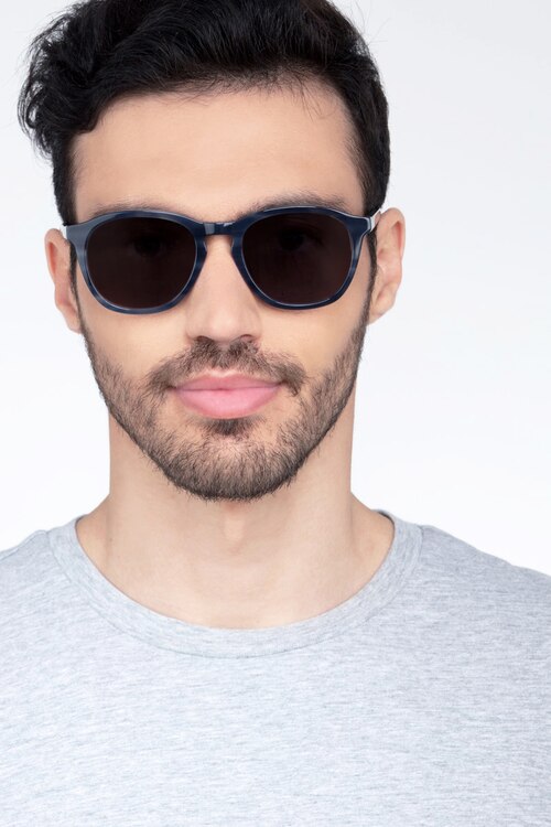 Acapulco Striped AcetateSunglass Frames for Men from EyeBuyDirect