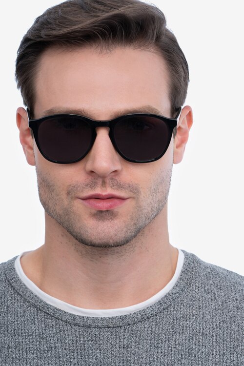 Acapulco Noir AcétateSoleil de Lunette de vue pour Hommes d'EyeBuyDirect