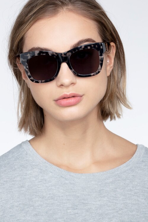 Calico Gray Floral AcetateSunglass Frames for Women from EyeBuyDirect