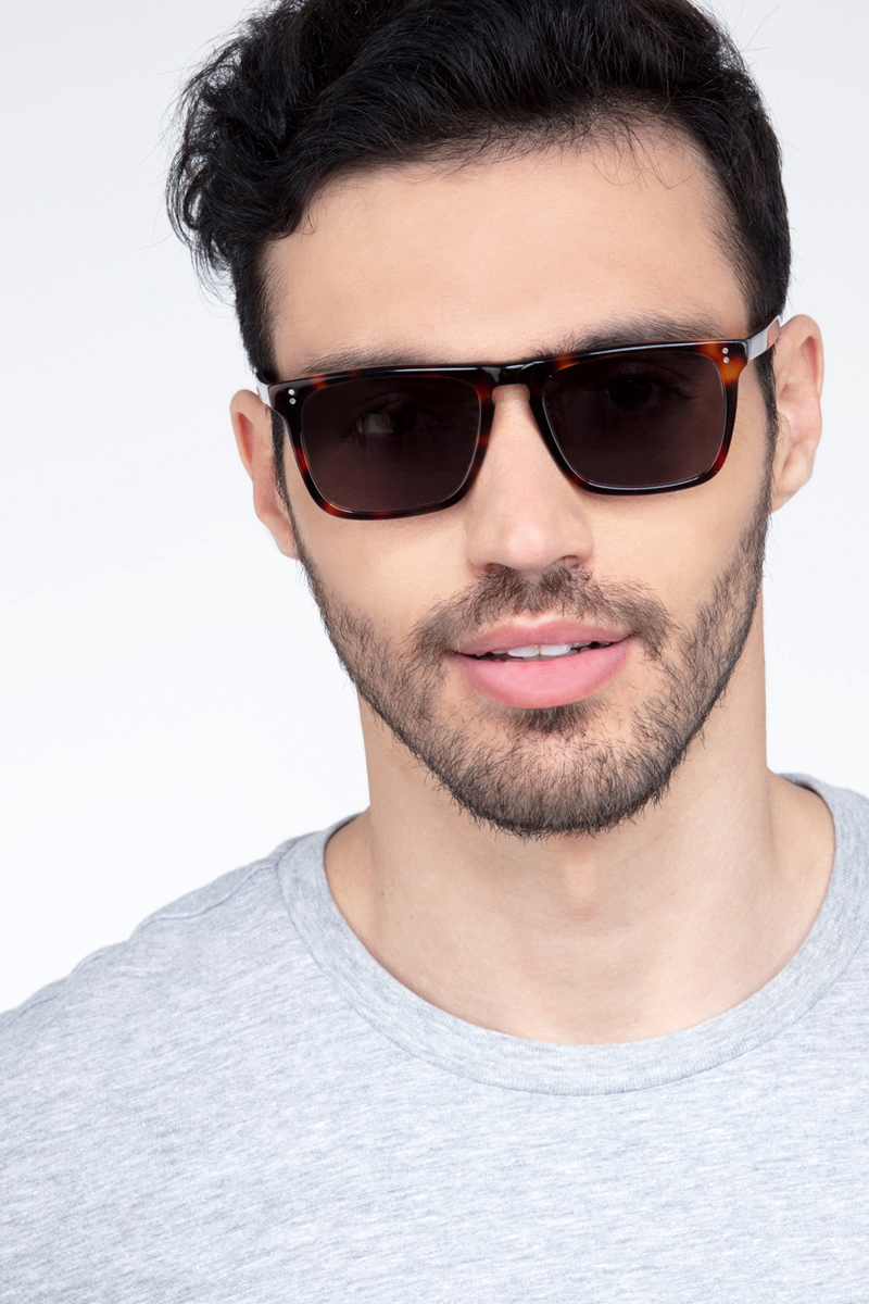 Cantina - Rectangle Tortoise Frame Sunglasses For Men | Eyebuydirect Canada