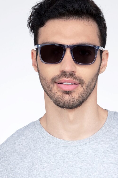 Cantina Blue AcetateSunglass Frames for Men from EyeBuyDirect