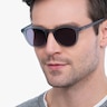 Hidden Gray PlasticSunglass Frames for Men from EyeBuyDirect