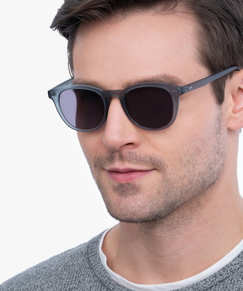 Hidden Gray PlasticSunglass Frames for Men from EyeBuyDirect