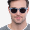 Hidden Blue Gray PlasticSunglass Frames for Men from EyeBuyDirect