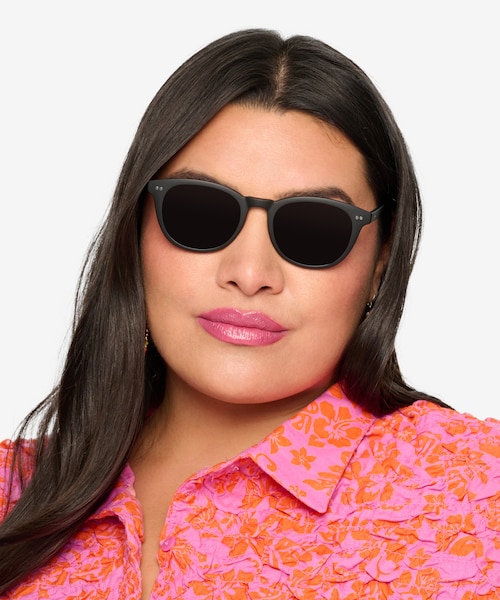 Hidden Black PlasticSunglass Frames for Women from EyeBuyDirect