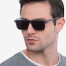Cortez Gray PlasticSunglass Frames for Men from EyeBuyDirect