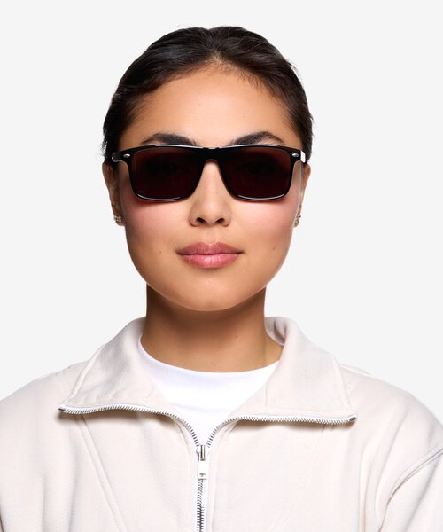 Cortez Black PlasticSunglass Frames for Women from EyeBuyDirect