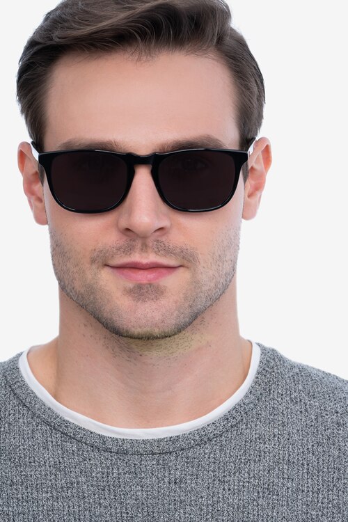 Wave Black AcetateSunglass Frames for Men from EyeBuyDirect
