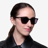 Halle Noir AcétateSoleil de Lunette de vue pour Femmes d'EyeBuyDirect