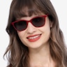 Halle Red AcetateSunglass Frames for Women from EyeBuyDirect