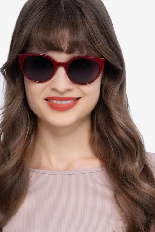 Sun Rhyme Burgundy AcetateSunglass Frames for Women from EyeBuyDirect