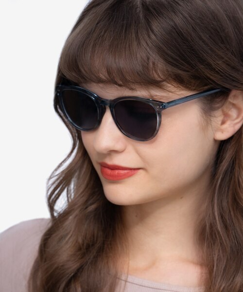 Rhythm Clear Blue AcetateSunglass Frames for Women from EyeBuyDirect